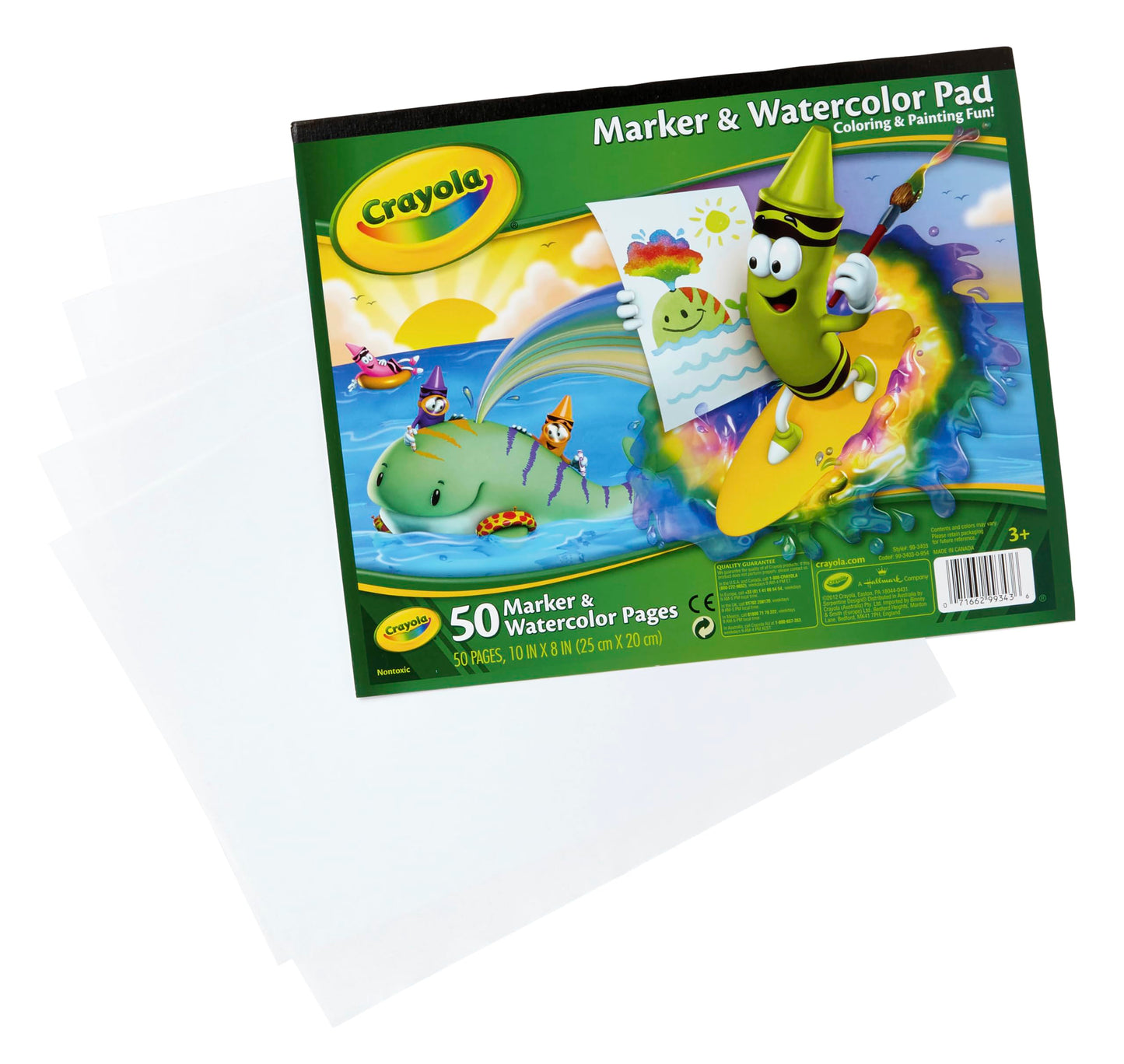 Crayola Marker & Watercolor Pad - 50 Sheets, Mixed Media Paper for Kids' Art