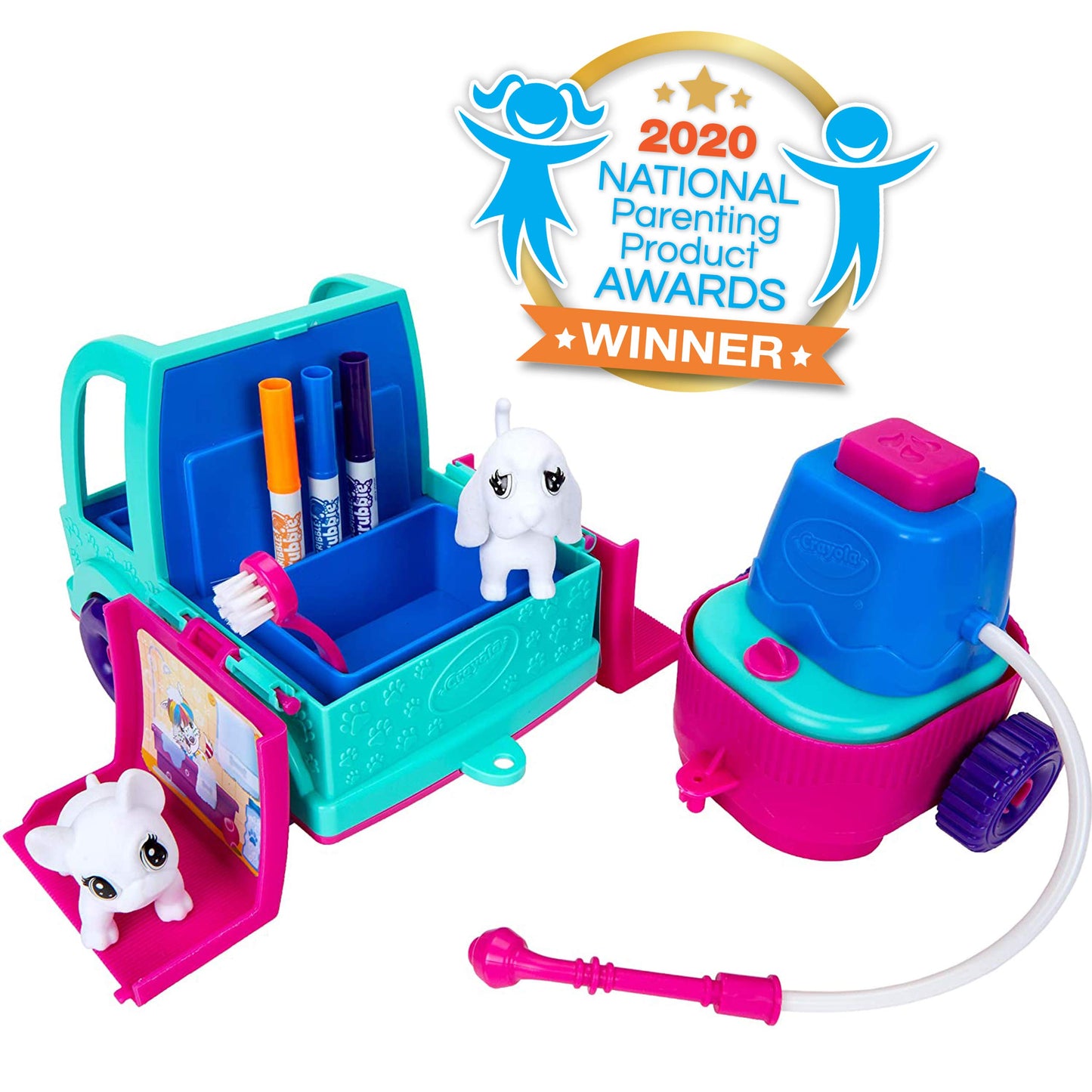 Crayola Scribble Scrubbie Pets Beauty Salon Grooming Truck Playset – Color, Wash & On-the-Go Fun