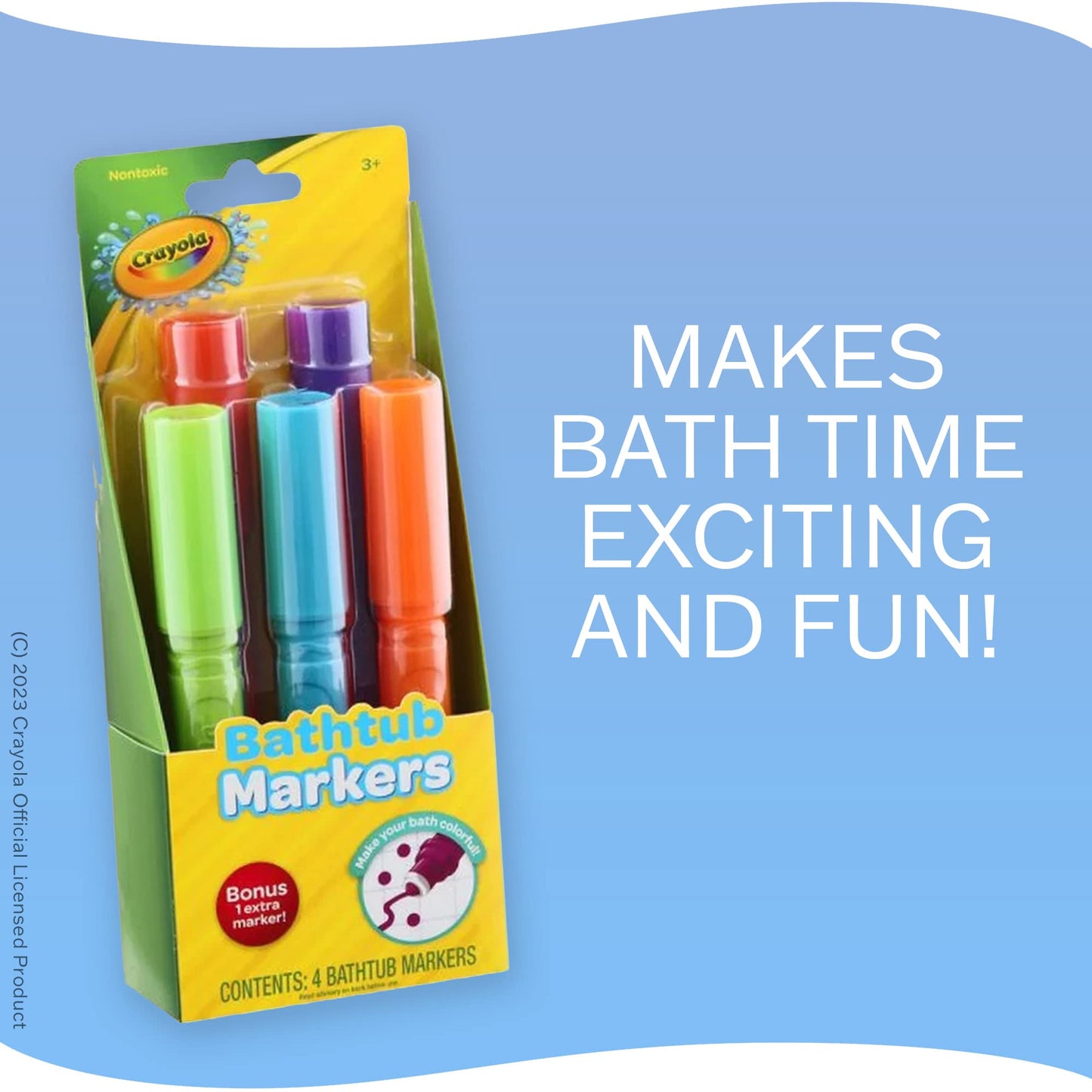 Crayola Taste Beauty Bathtub Markers – Washable Bath Crayons (5 Colors)