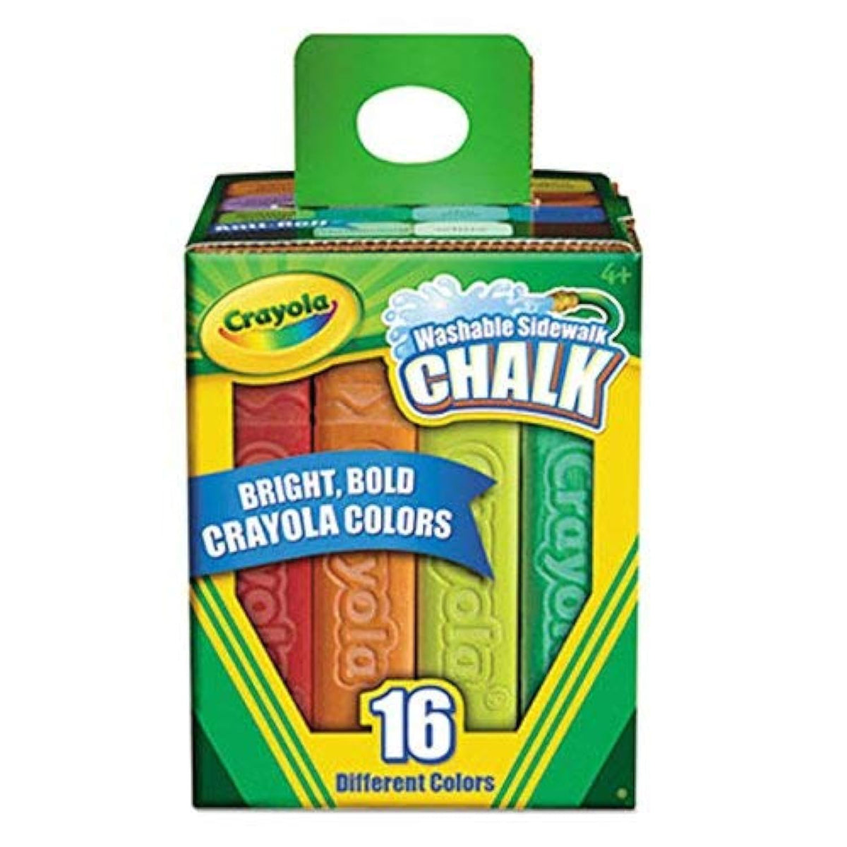 Crayola Washable Sidewalk Chalk 16CT | Bright Outdoor Chalk for Kids