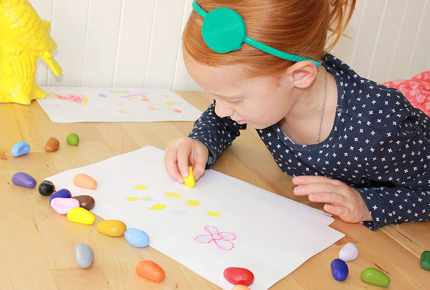 Crayon Rocks Just Rocks in a Box ter 64 Count, 8 Colors, Tripod-Grip Crayons for Handwriting Development