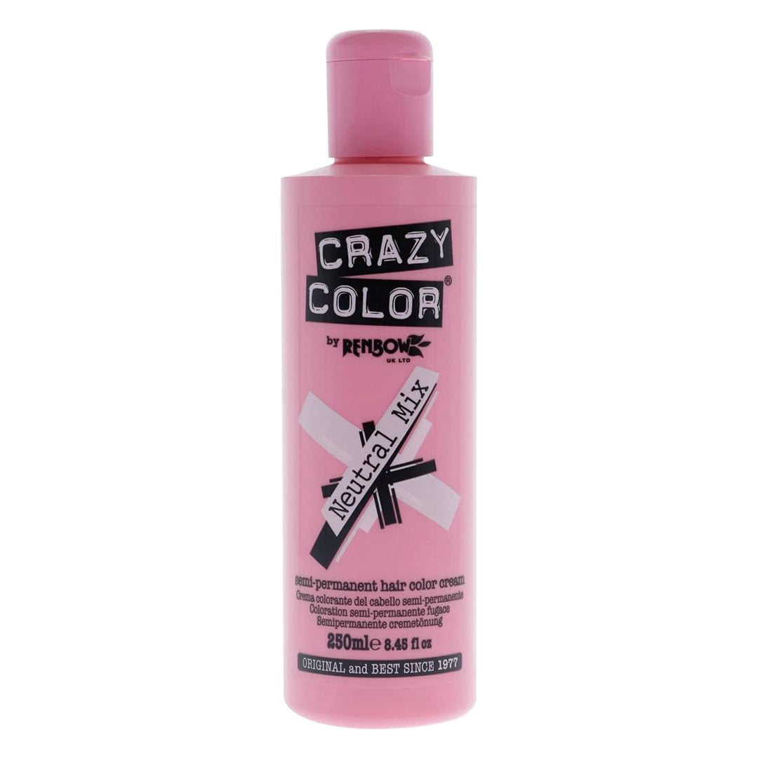 Crazy Color Neutral Mix Semi-Permanent Hair Colour Pastelizer 250 ml / 8.45 oz