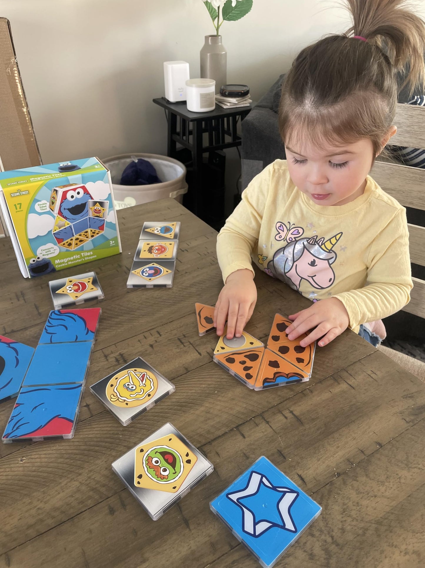 CreateOn Cookie Monster Shapes Magnetic Playset – 17-Piece STEM & Montessori Toys