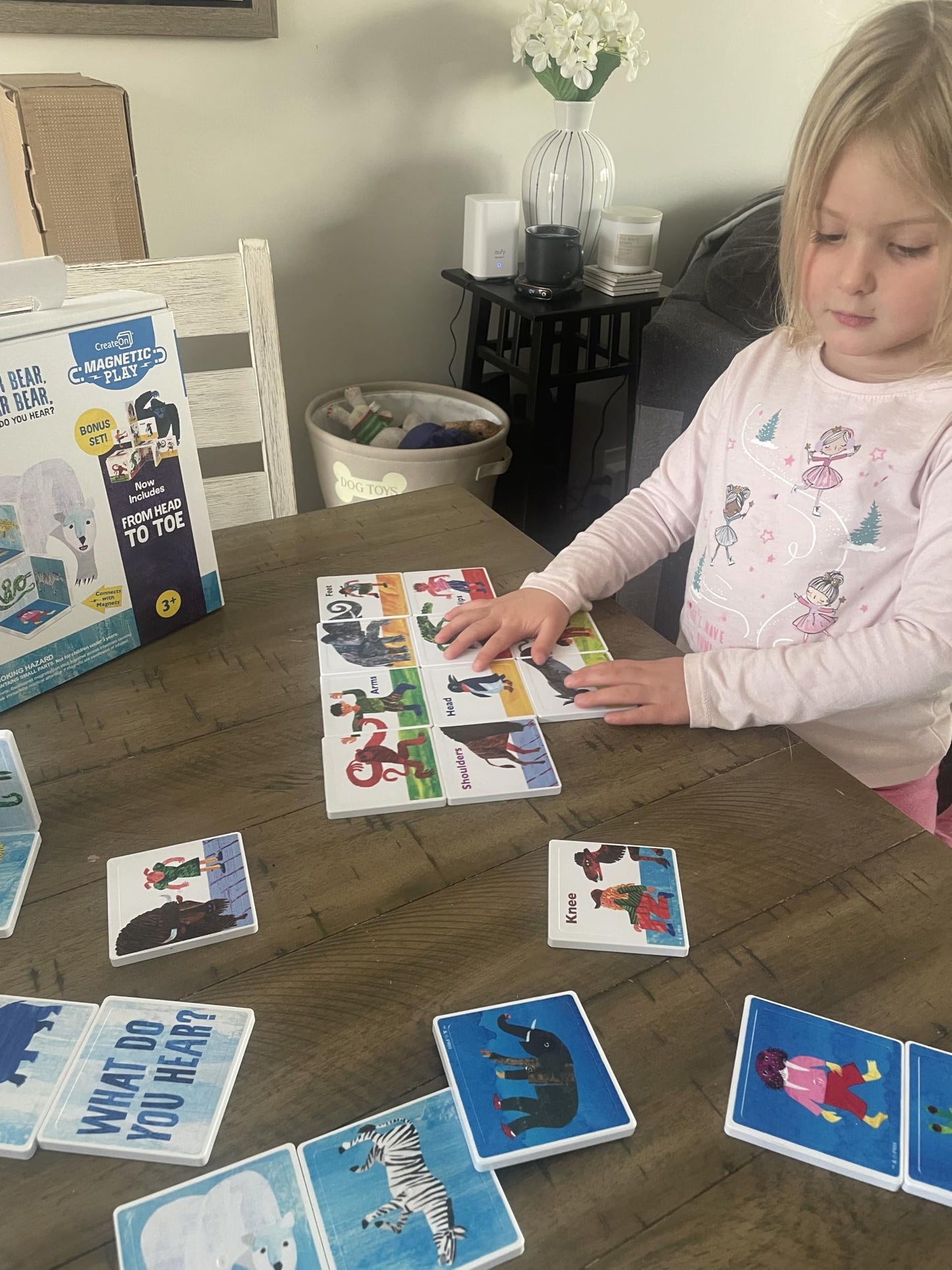 CreateOn Eric Carle Polar Bear Magnetic Tiles — 24-Piece STEM Building Set for Kids Ages 3+