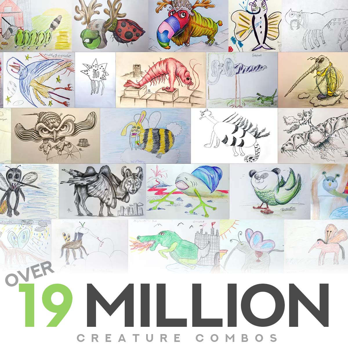 Createures Mythical Creatures Art Prompts Card Game — 150 Drawing Prompt Cards for Artists, Families and Classrooms