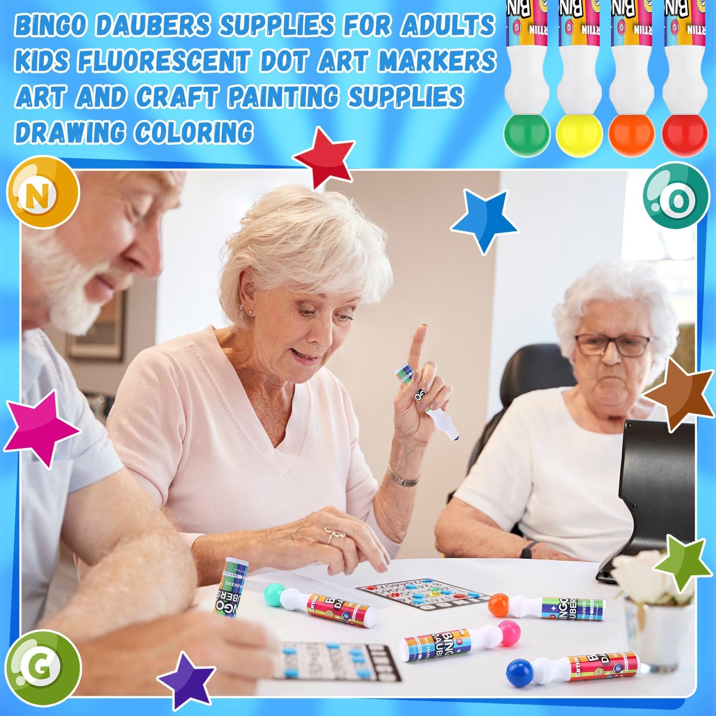 Crtiin 180 Pcs Bingo Daubers Bulk – 12 Colors, 0.5oz