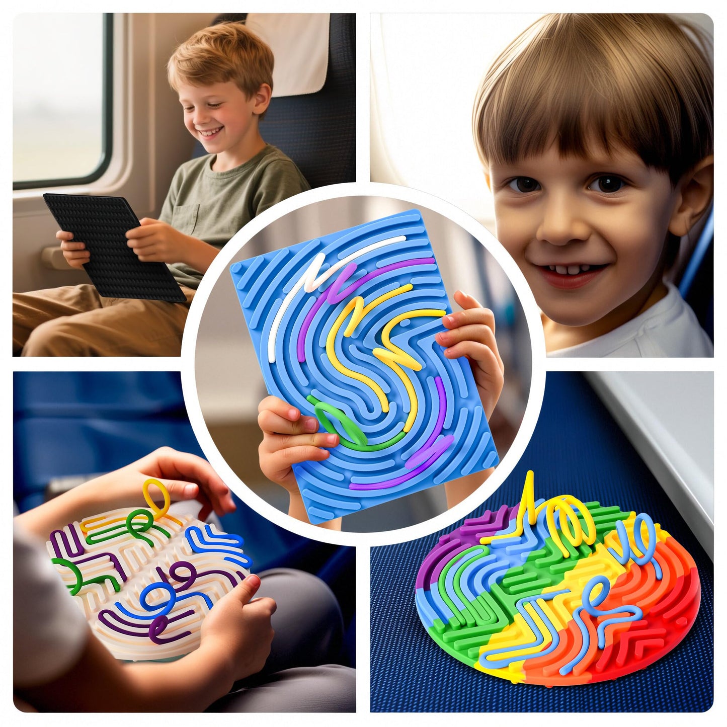 Cruleen Premium Sensory Board for Kids – Durable Silicone Fidget Toy for Focus, Calm & Creative Play