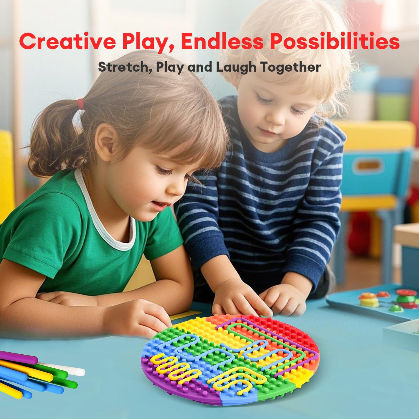 Cruleen Sensory Board for Kids - Durable Silicone Activity Board for Focus & Calm