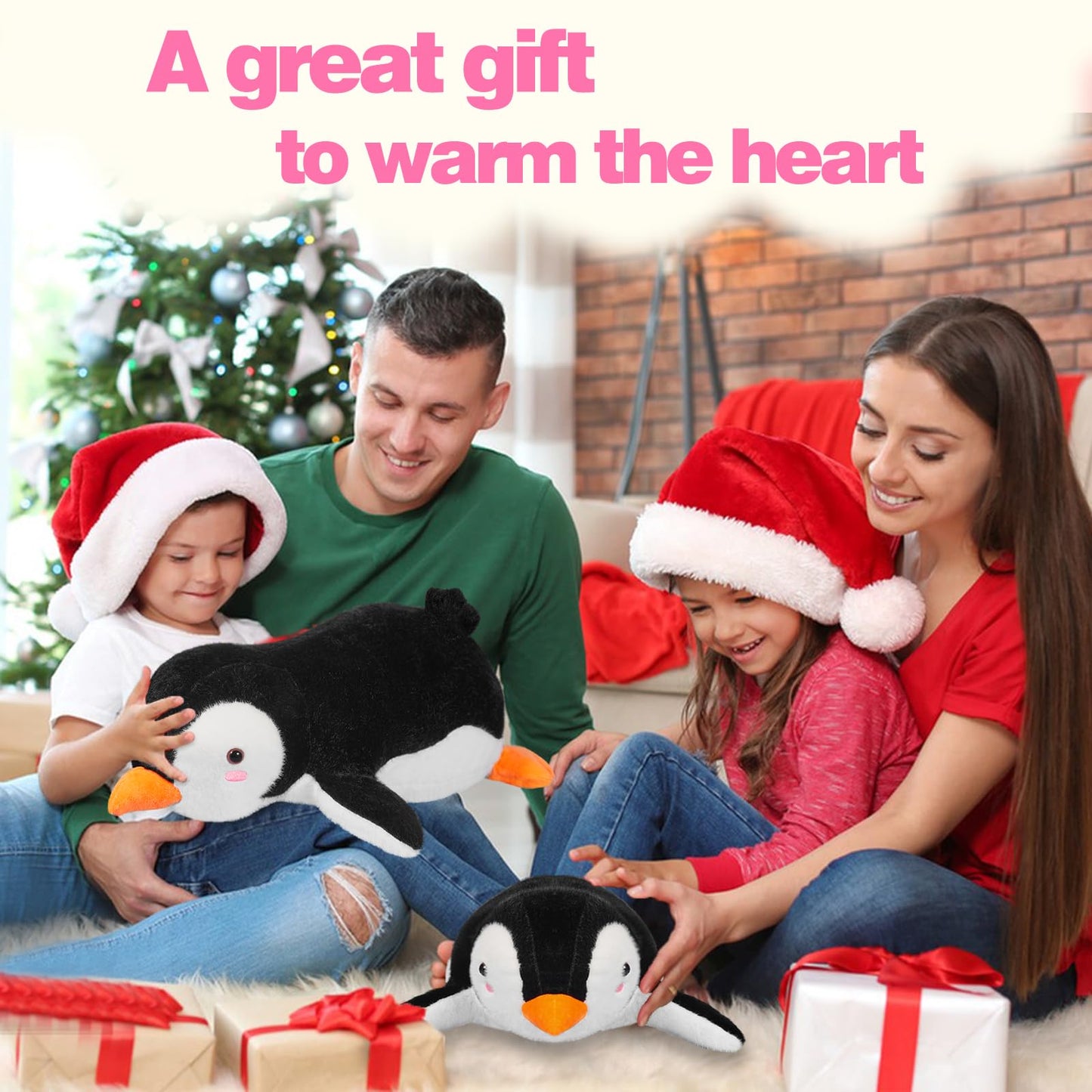 CSVBTRF Weighted Penguin Plush — 19-Inch, 4 lb Huggable Plush for Kids and Cozy Corners