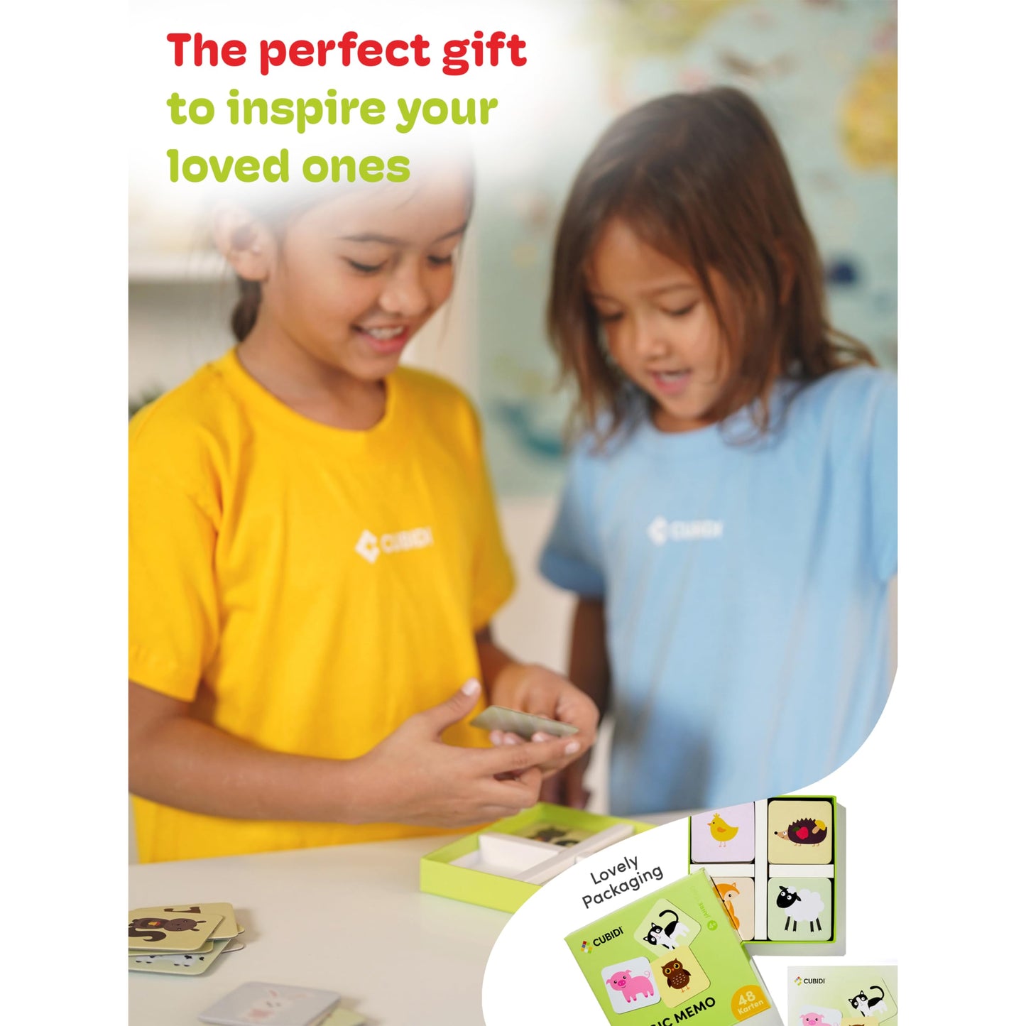 CUBIDI Memory Matching Game | Montessori-Inspired Card Games for 4+ Year Olds
