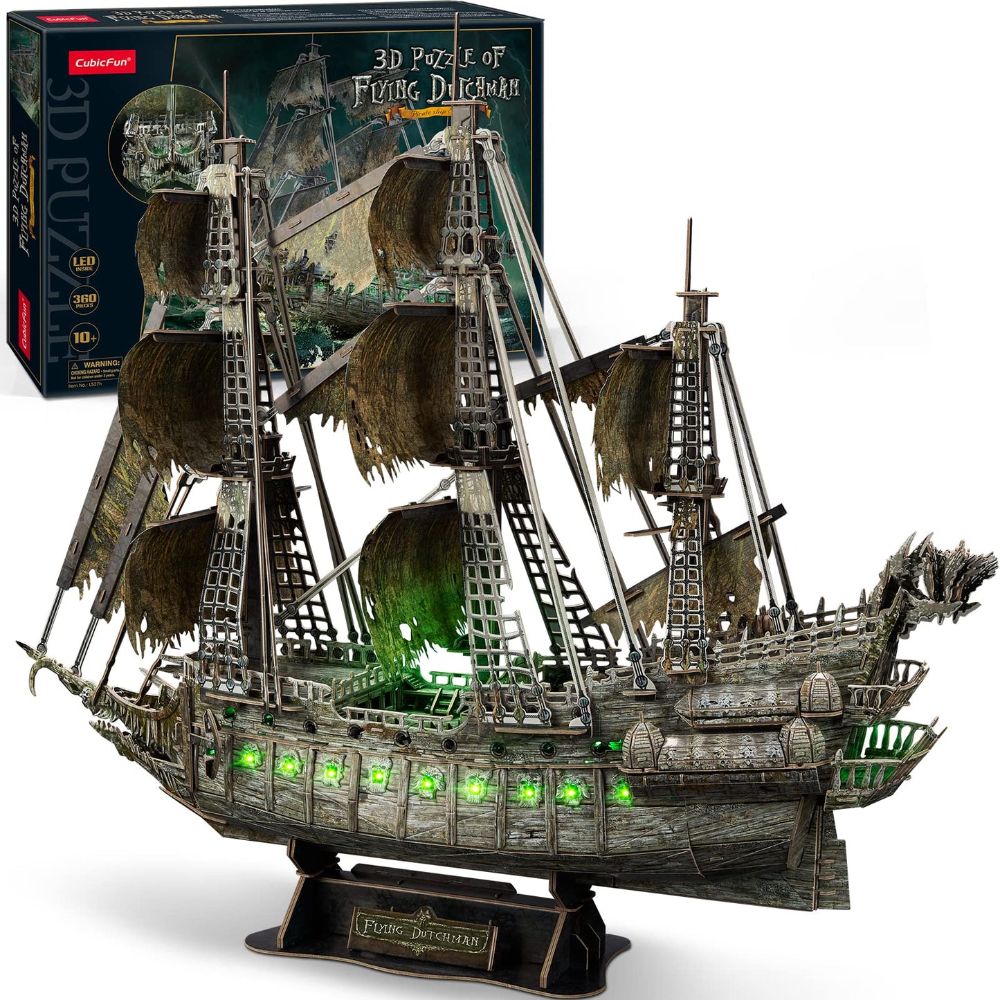 CubicFun 3D Flying Dutchman Puzzle – 360 Pieces for Desk Decor