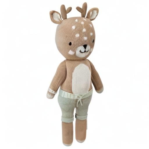 cuddle + kind Elliott The Fawn 20-Inch Hand-Knit Doll - 1 Doll = 10 Meals, Fair Trade, Heirloom Quality