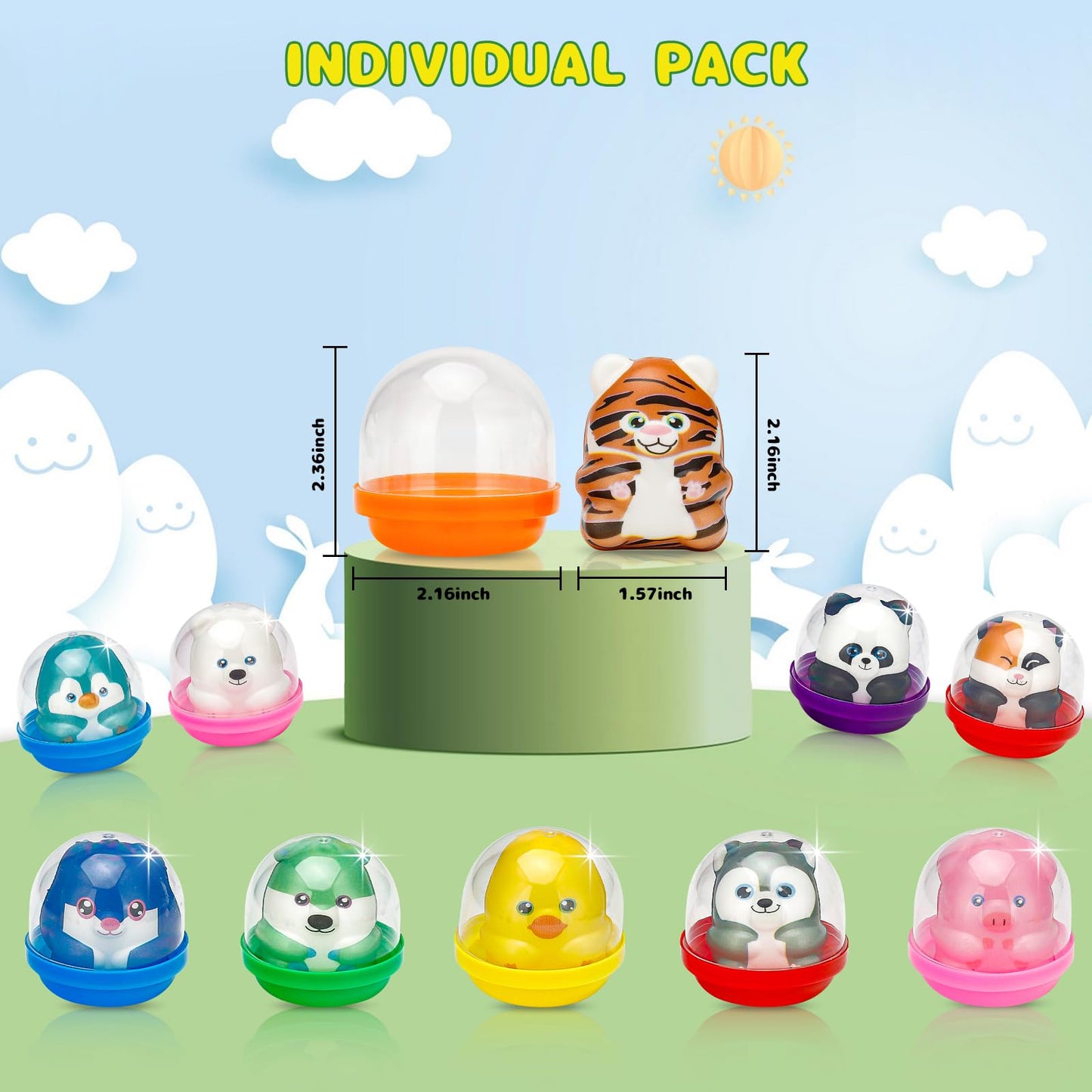 Curibble 10 Packs Party Favors & Easter Basket Stuffers – Slow Rising Squishies for Kids
