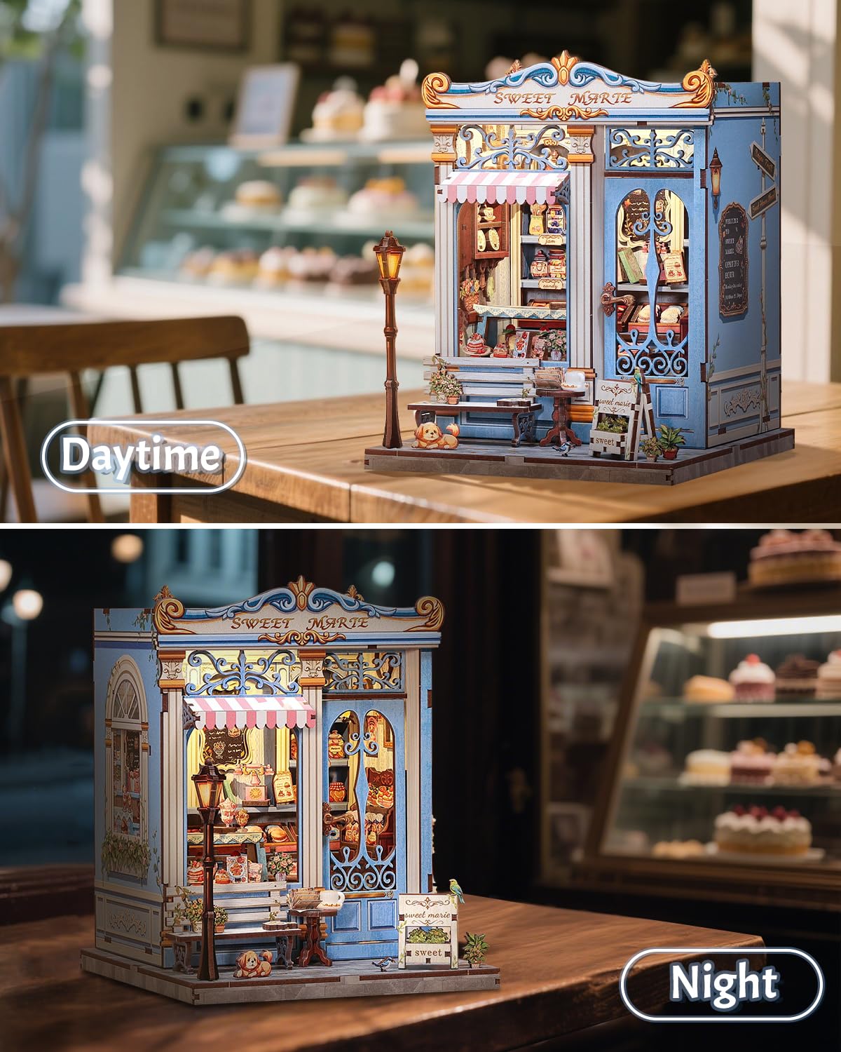 CUTEBEE Book Nook Kit - Sweet Marie DIY Miniature Bakery Dollhouse