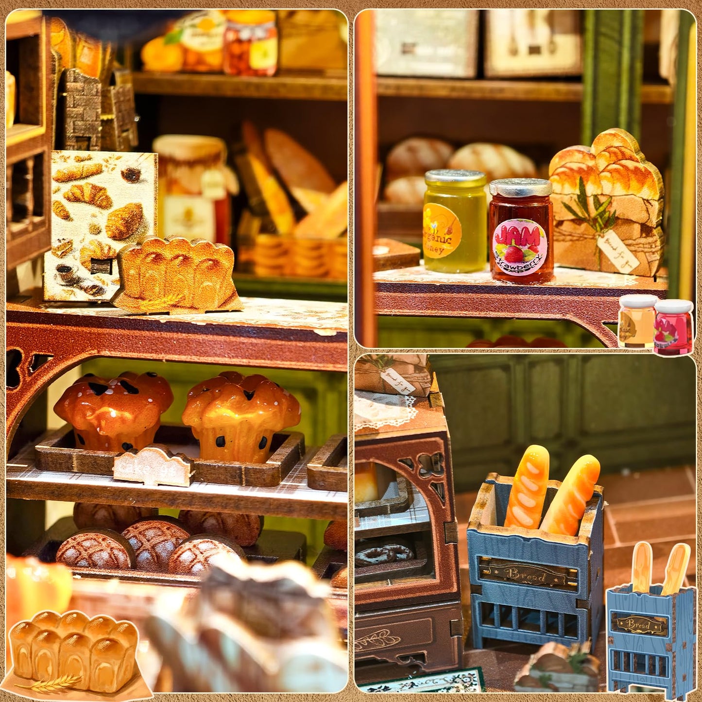 CUTEBEE Book Nook Kit – Mrs.Hunt Bakery DIY Miniature House 3D Puzzle