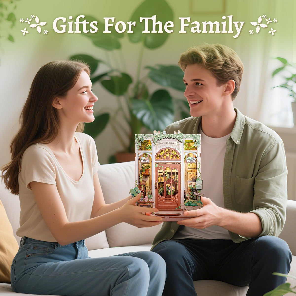 CUTEBEE Book Nook Kit — DIY Miniature Dollhouse for Adults & Teens | Green Life Bookshop