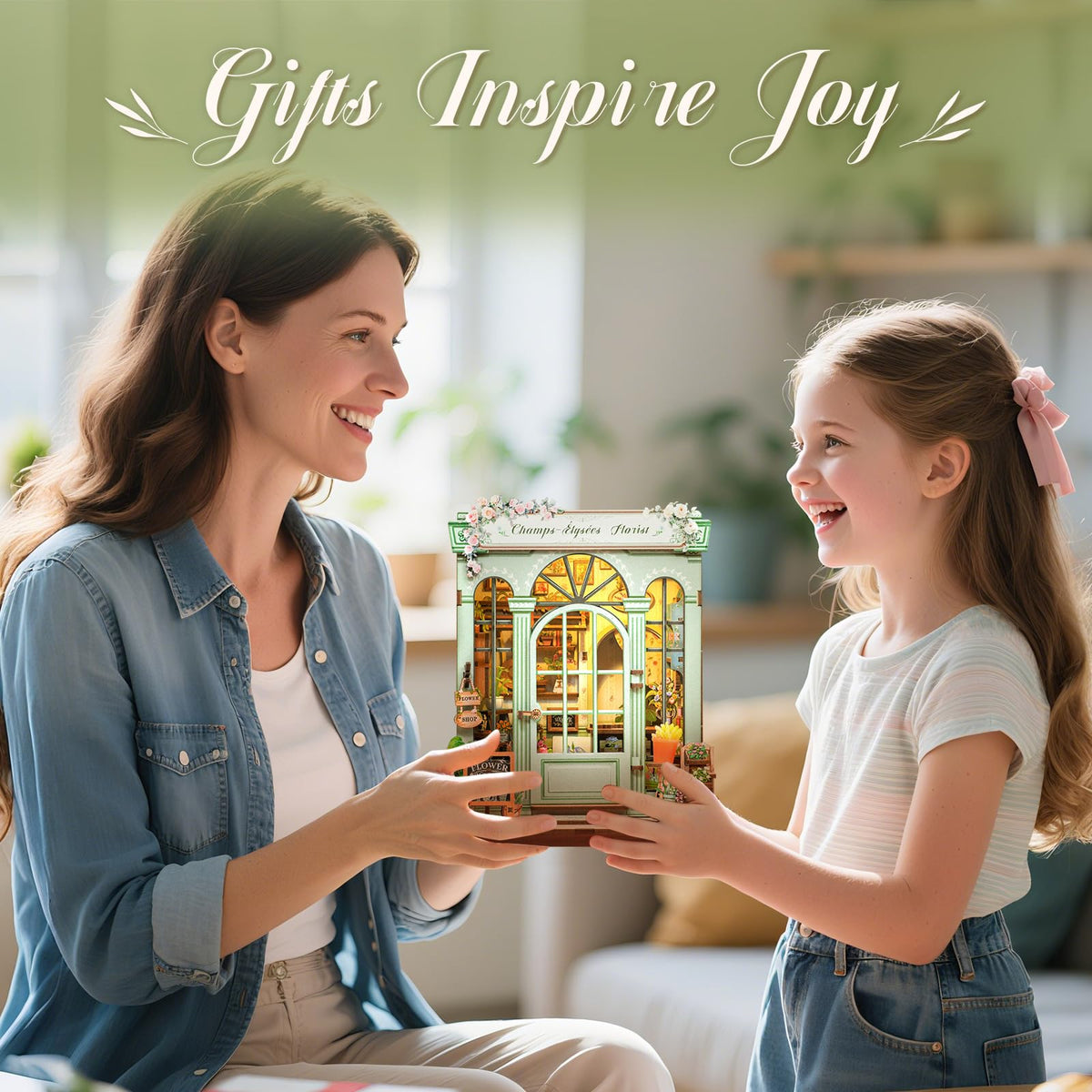 CUTEBEE Book Nook Kit – DIY Miniature Dollhouse & Illuminated Booknook for Teens & Adults