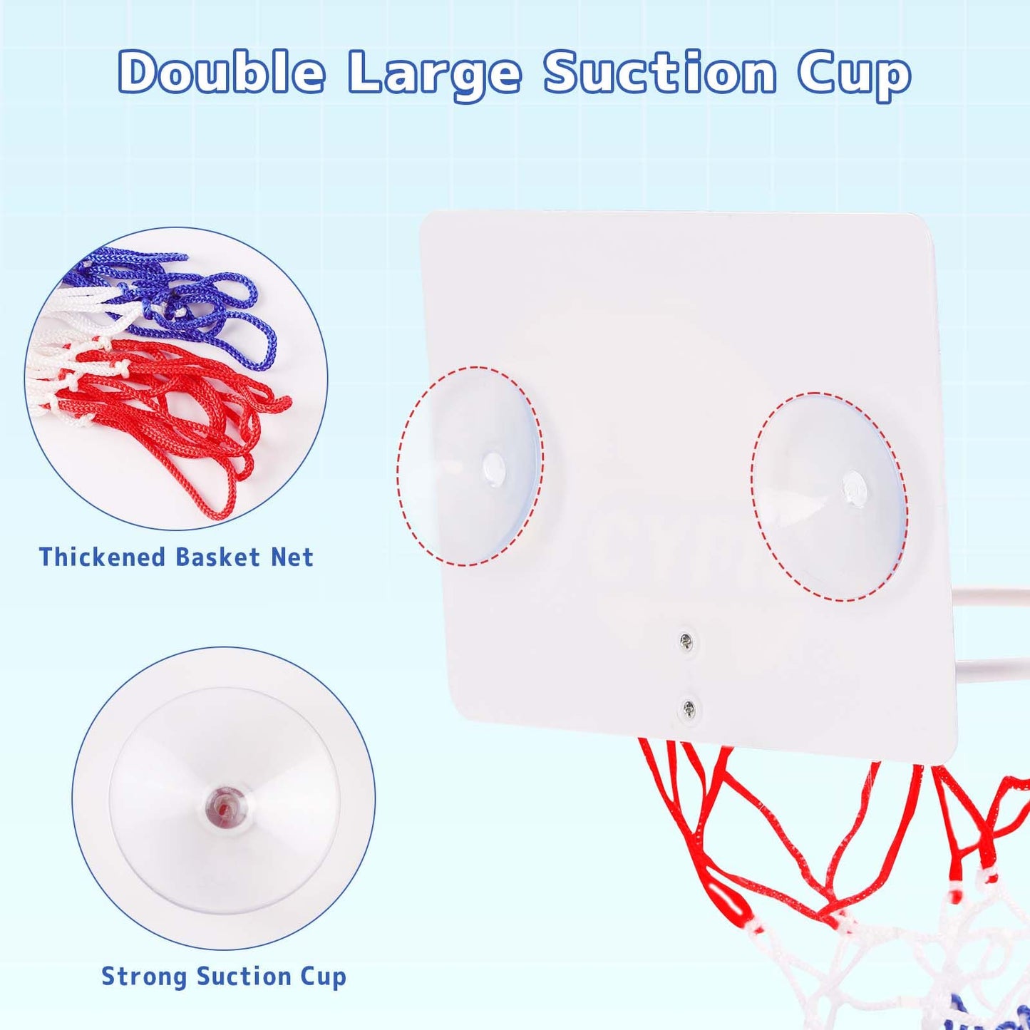 Cyfie Mini Basketball Hoop for Toddlers — Suction Cup Bath & Door Play