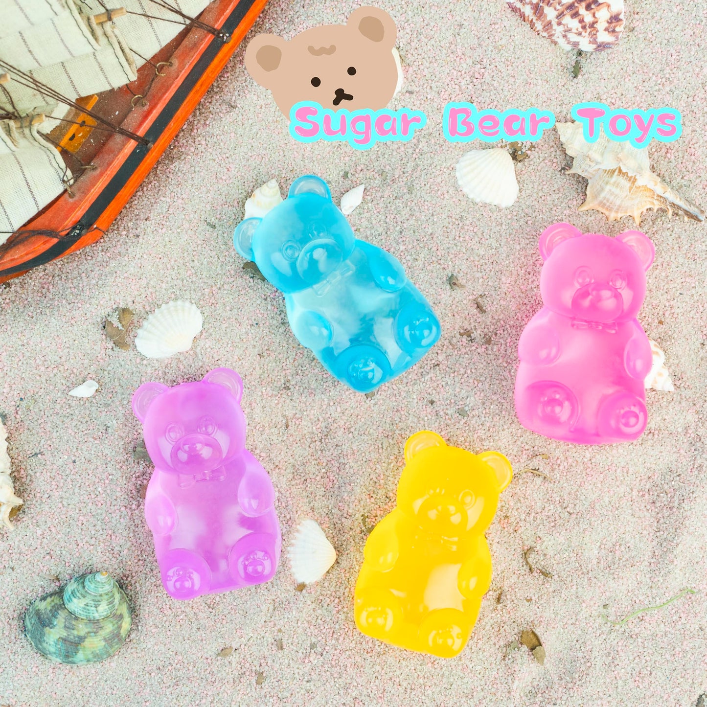CYICTOY 2-Pack Gummy Bear Stress Toys – Ultra-Soft Squishy Balls for Focus