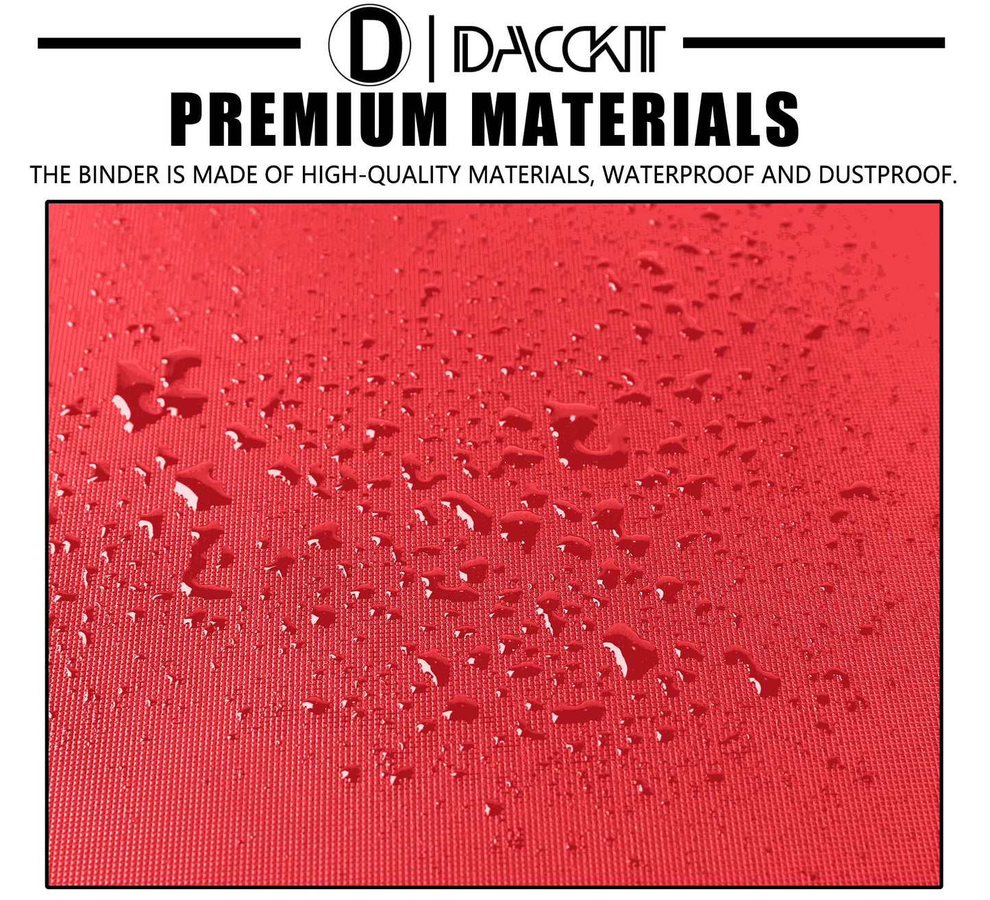 D DACCKIT Card Binder 16 Pocket - Holds 1024 Cards, 4x4 Ringless Album with Sleeves for Trading & Sports Cards (Model A, Classic Red)
