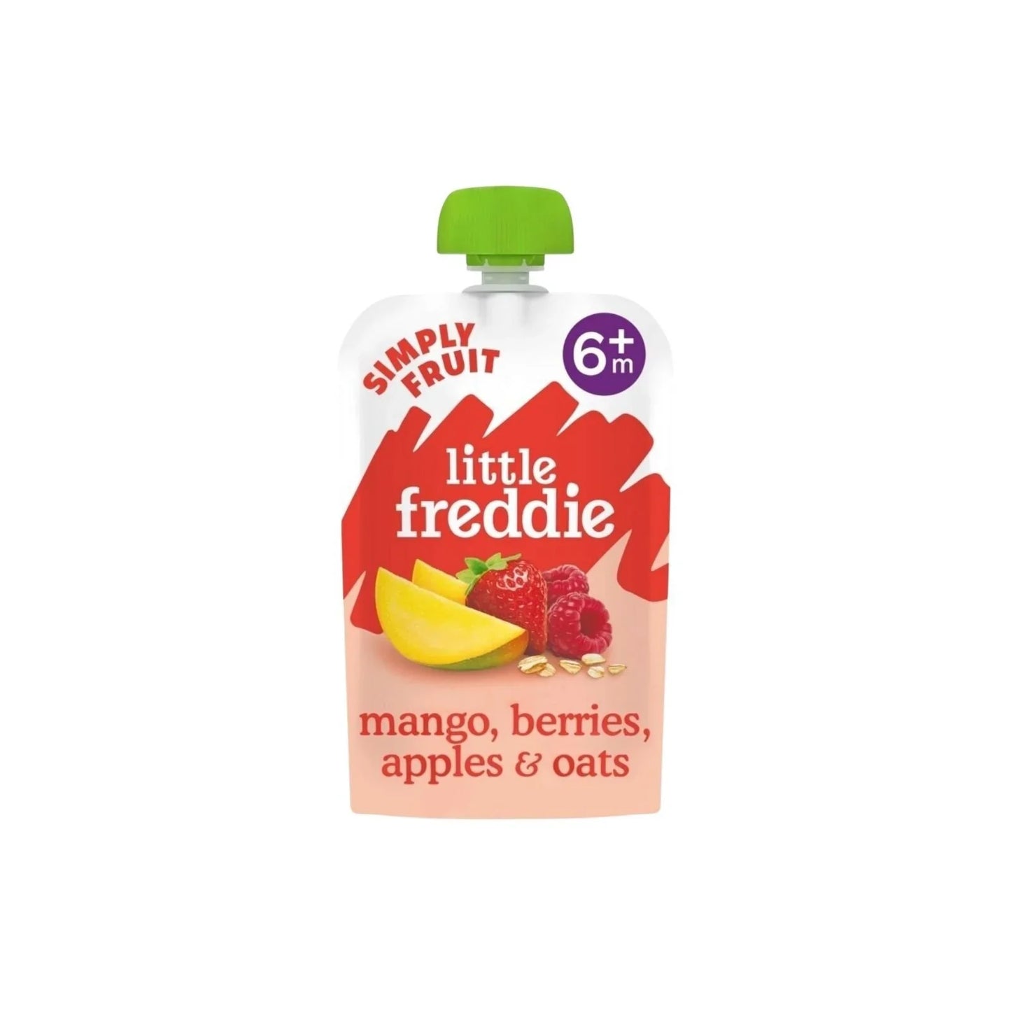 Little Freddie Organic Mango Berrie Apples & Oats Baby Food Pouch 6+ months 100g