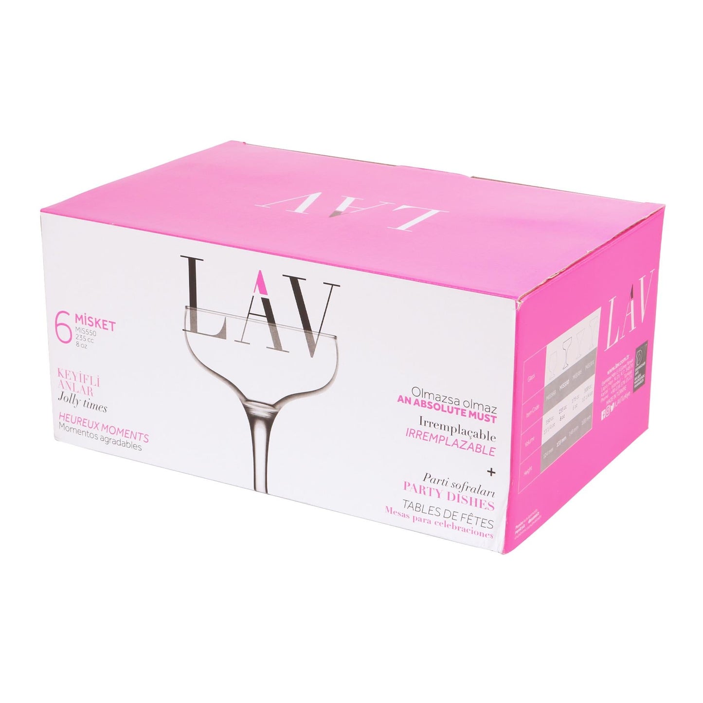 235ml Misket Champagne Saucers - Pack of Six