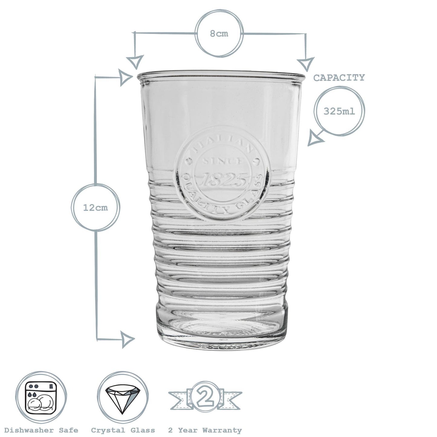 325ml Officina 1825 Highball Glasses - Pack of Six