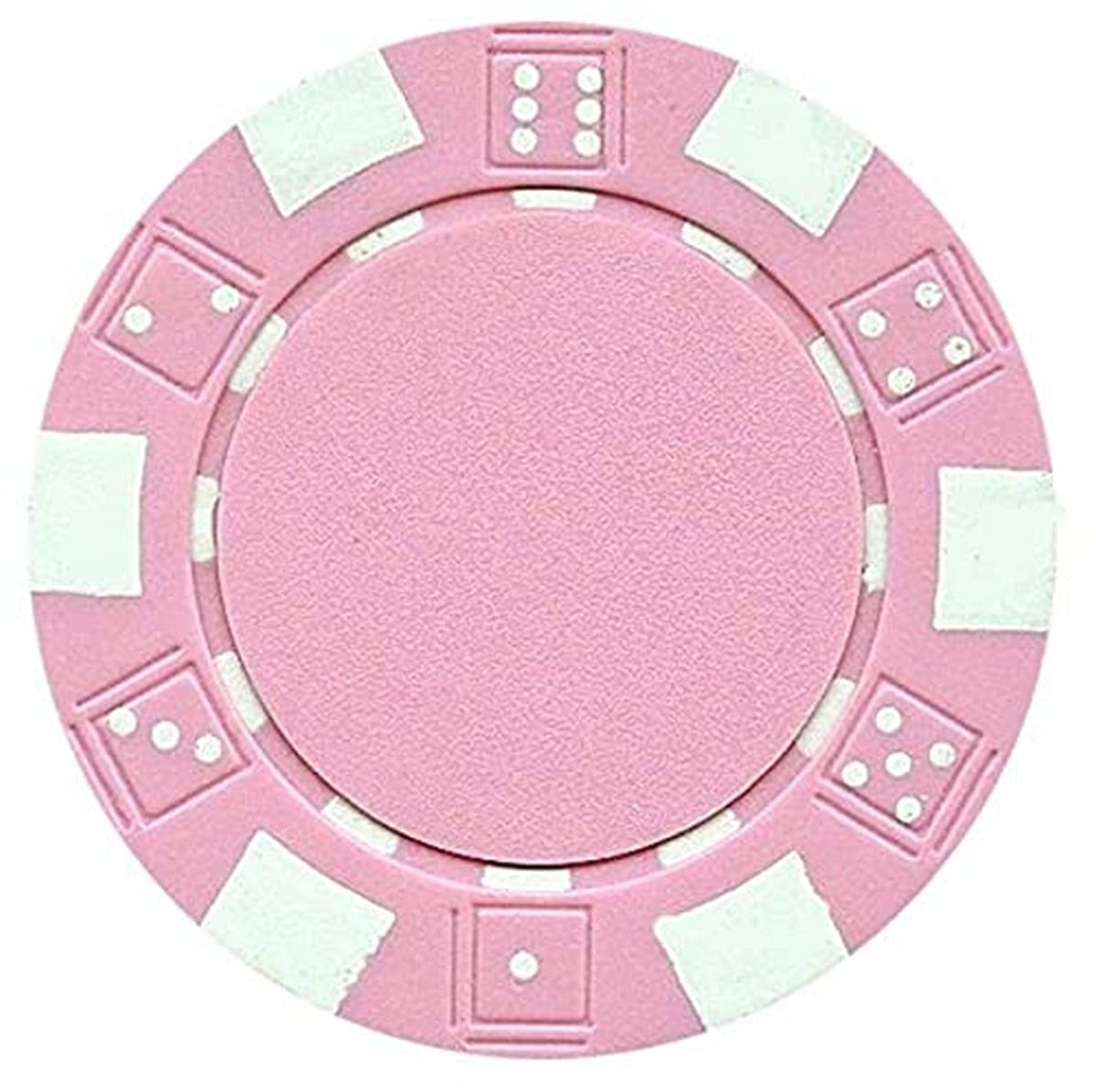 DA VINCI 50 Dice-Striped Pink Clay Composite Poker Chips – 11.5g Each