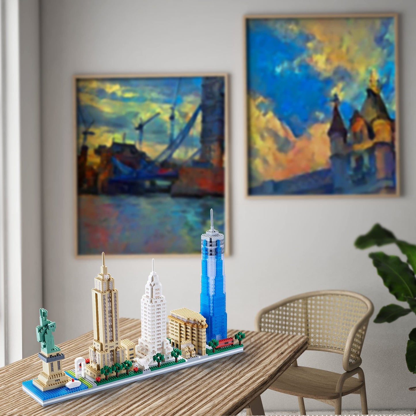 DAFDAG New York Skyline Micro Building Block Set (3452 PCS) – Home & Office Decor, Creative Gift