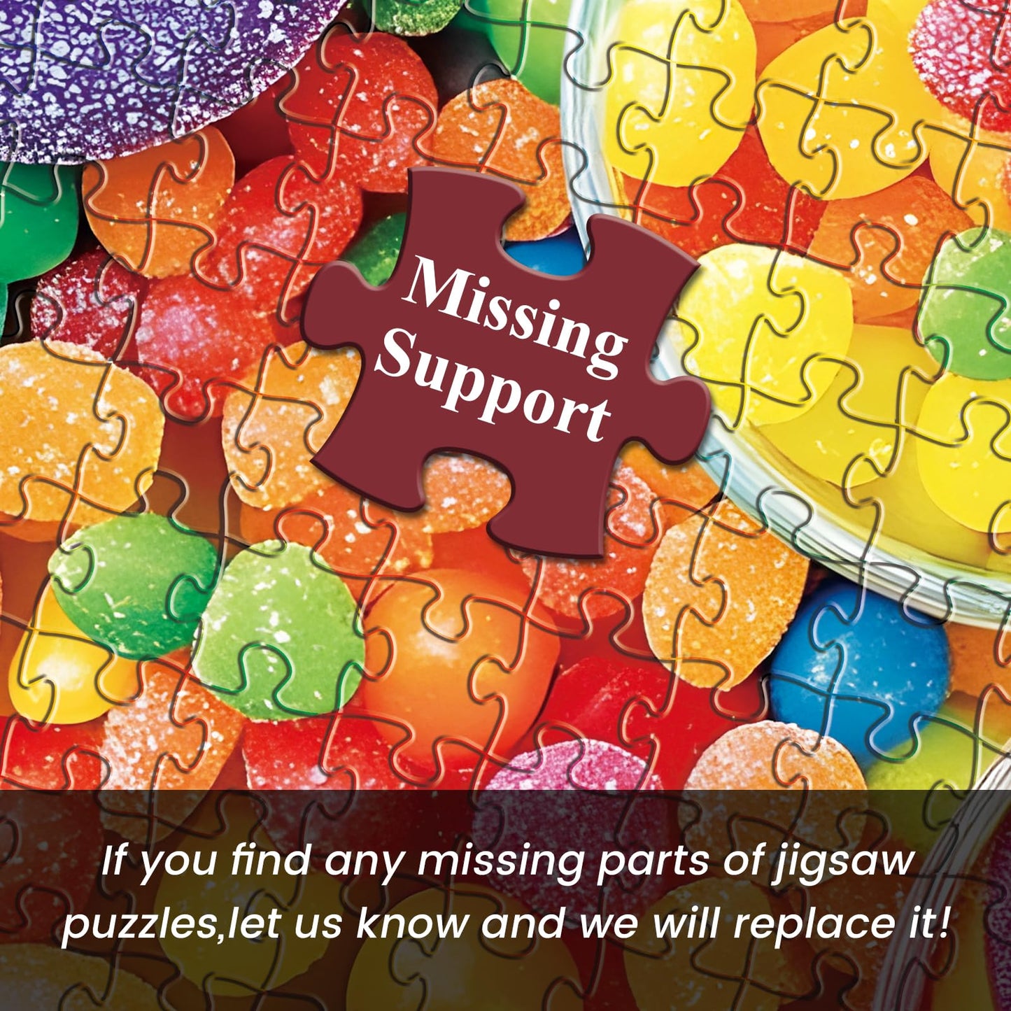 DAGIRT 500 Piece Candy Puzzle for Adults – Colorful, Relaxing Jigsaw for Family & Friends