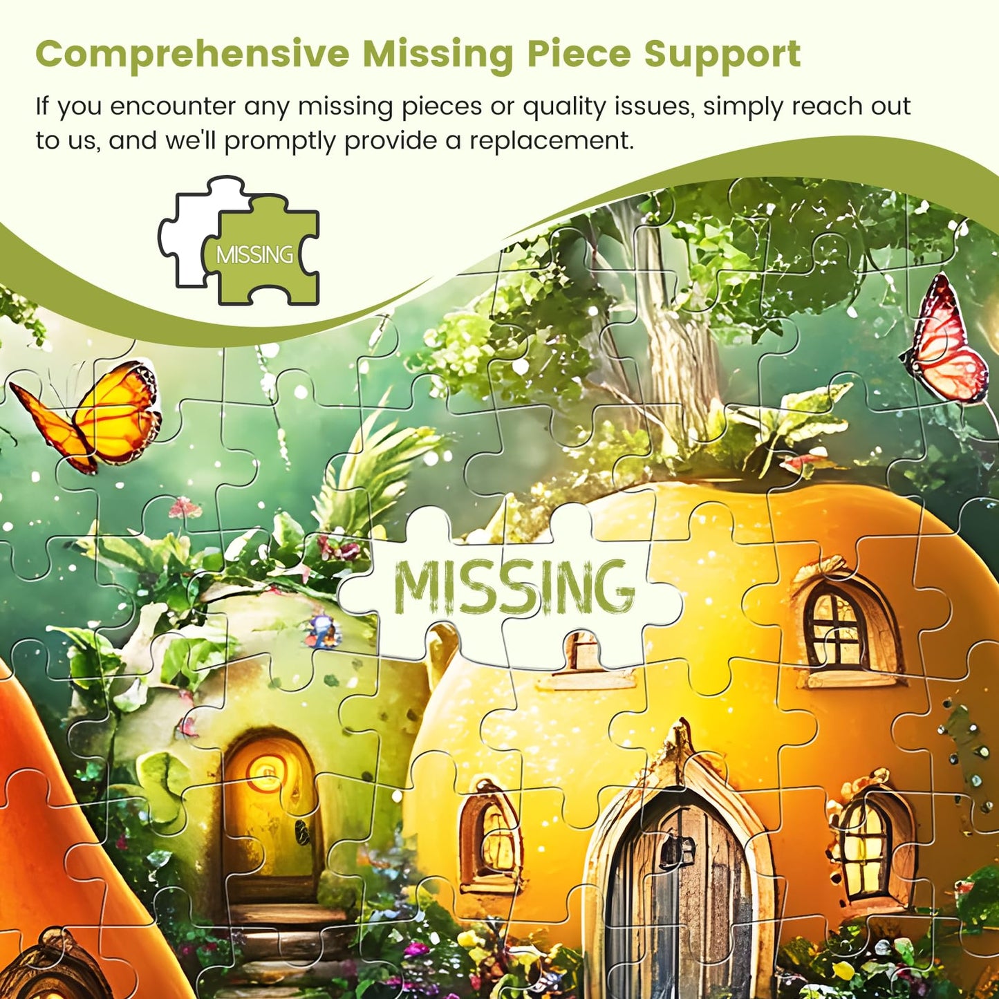 DAGIRT 300 Piece Puzzles for Adults – Whimsical Fruit House Garden Puzzle | 20.5×15 in