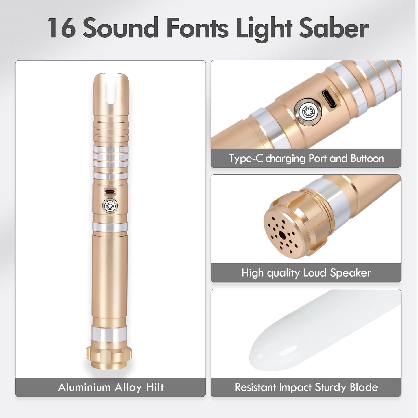 DAMIENSABER Upgrade RGB3.0 Smooth Swing Light Saber – Motion Control, 16 Sound Fonts, Infinite Color