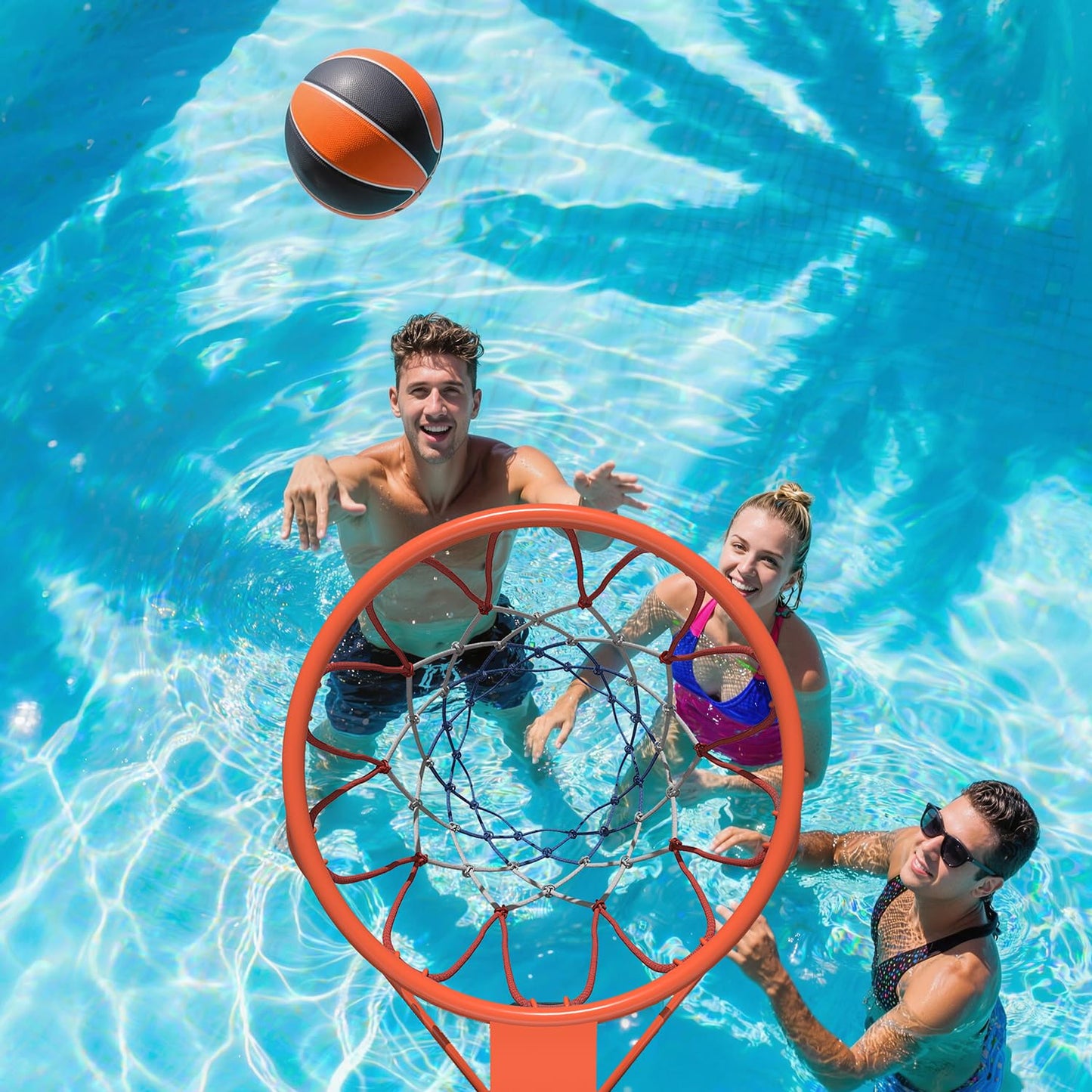 Danrelax Pool Basketball Hoop – Adjustable Height 3.9 ft to 6.9 ft | Indoor & Outdoor