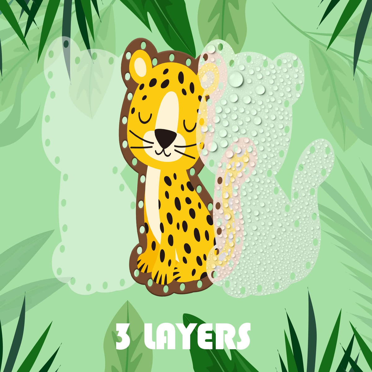Dapaqami Jungle Animal Lacing Cards – 12-Pack for Preschool