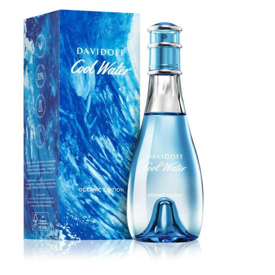 Davidoff Cool Water Woman Eau de Toilette 100ml Spray - Oceanic Edition Women's Fragrance