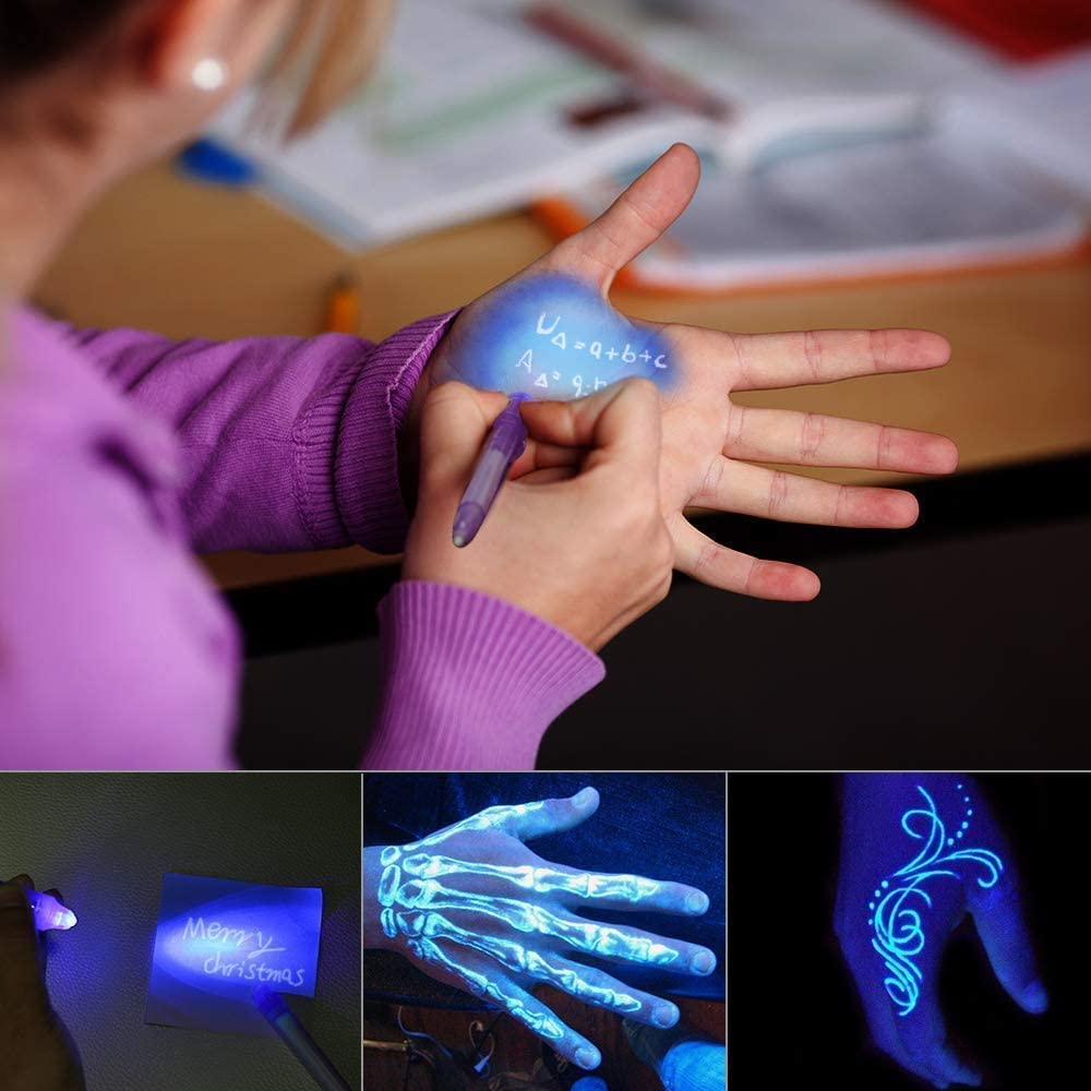 DazSpirit 30 Pack Invisible Ink Pens with UV Light – Secret Messages & Party Favors