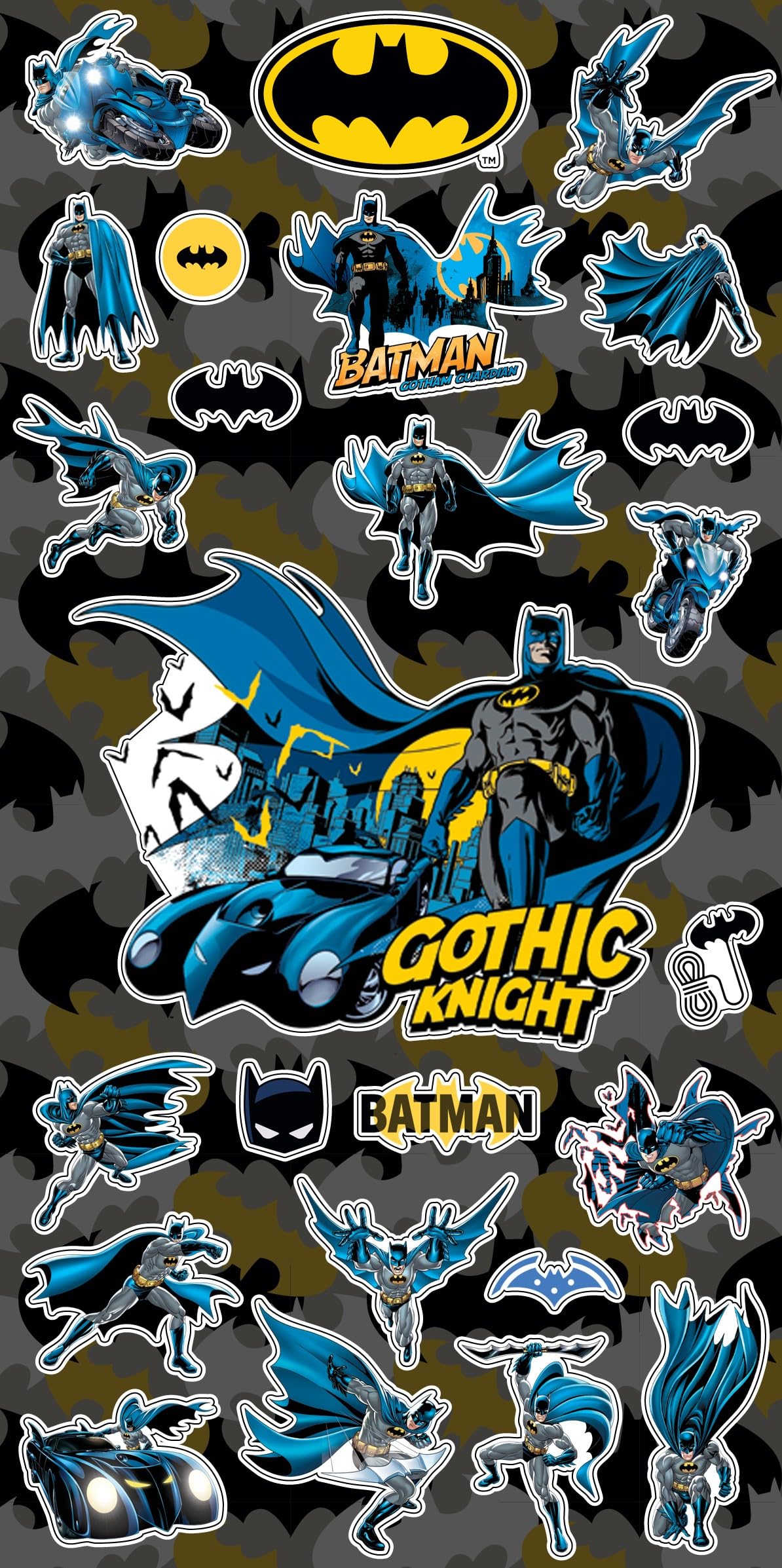 DC Comics Batman Party Favors Bundle — 12 Pack Batman Sticker Sheets for Kids’ Birthday Parties | Batman Party Supplies
