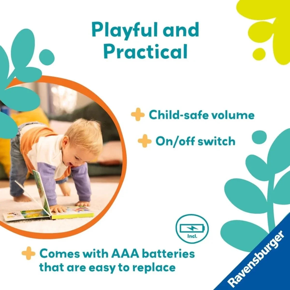 Play+ Shh... Who's there? Baby Animals Book with Sounds