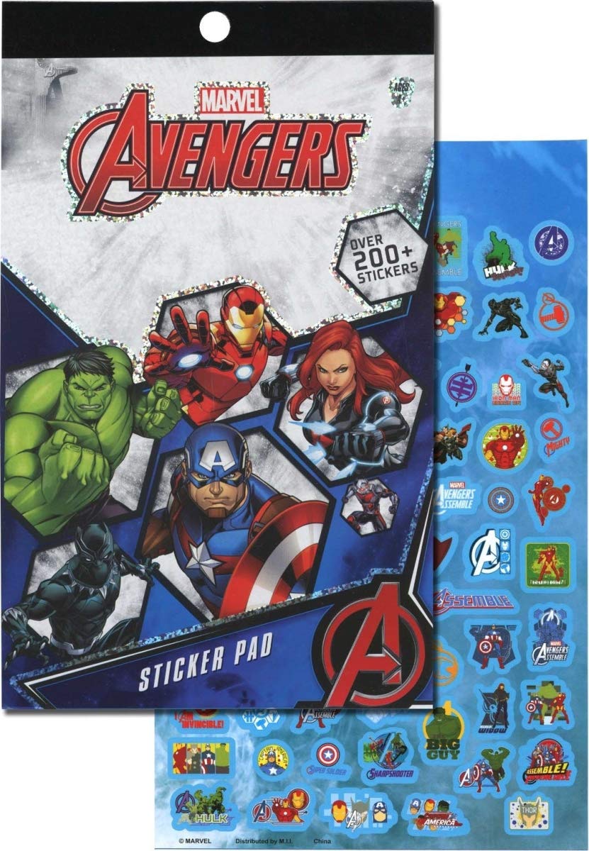 DDI Avengers 4 Sheet Foil Cover Sticker Pad – 200+ Stickers
