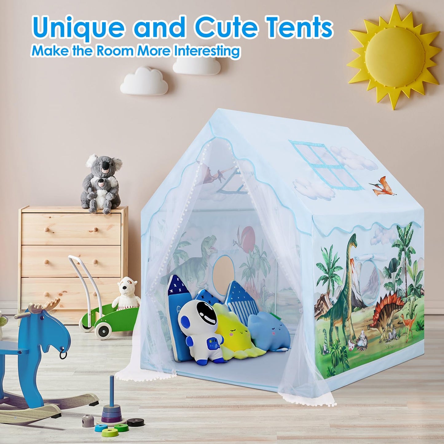 Decalsweet Kids Tent – Spacious Foldable Playhouse for Indoor & Outdoor Fun