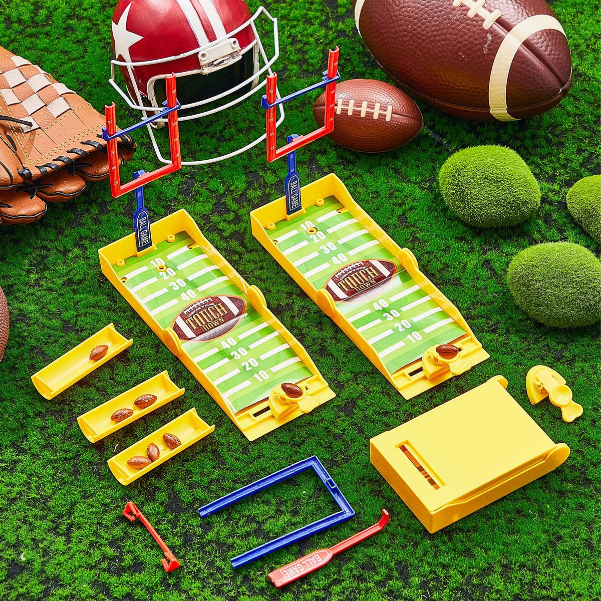 Deekin 4 Sets Mini Football Desktop Game – Portable Foam Soccer Desk Toys for Office & Parties