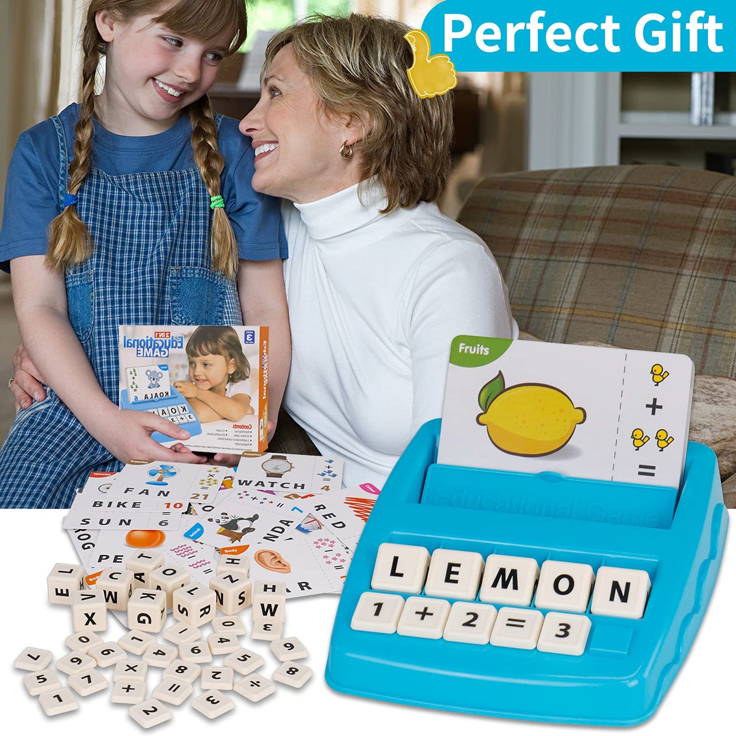 DEGIDEGI Educational Toys: Matching Letter Spelling & Early Math Game for Kids 3-8