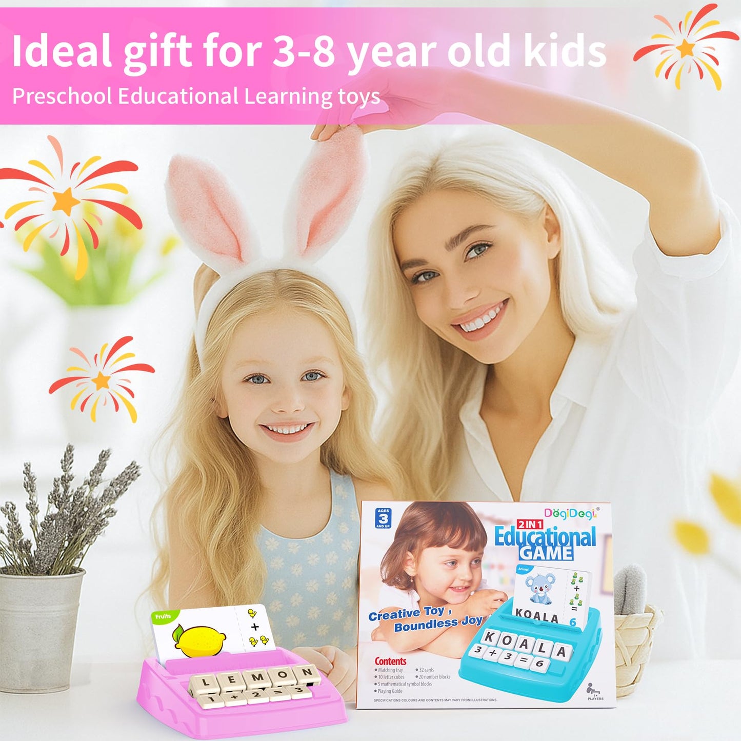 DEGIDEGI Educational Toys for Kids 3–8 | Matching Letter Spelling & ABC Learning