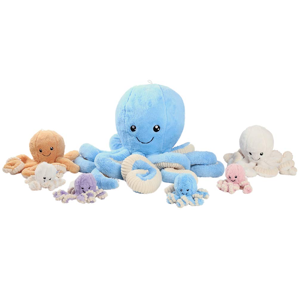 DENTRUN Giant Octopus Plush Toy – 7/16/24/32 in, 5 Colors, Soft Cotton Plush