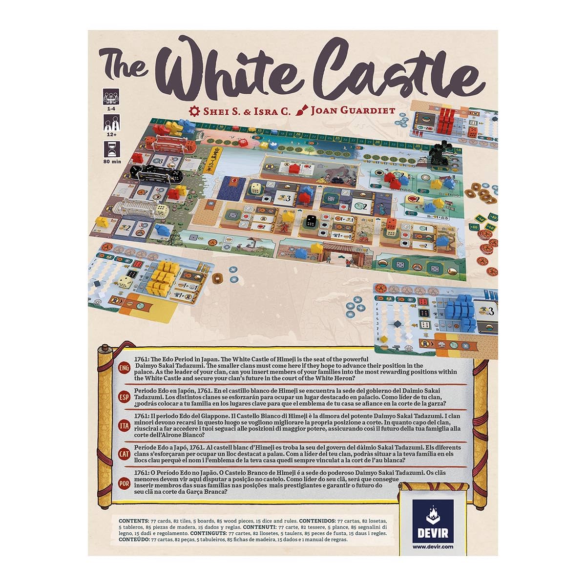 Devir The White Castle — Strategic Board Game Inspired by Himeji Castle