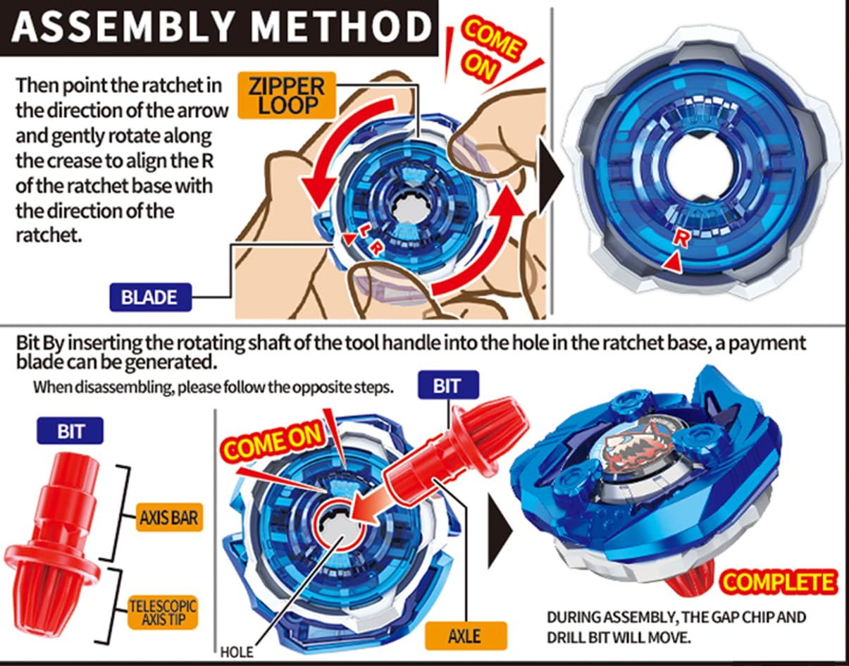 DEZAWRTY Gyro X Set: Right-Spinning Top & String Launcher Starter Pack
