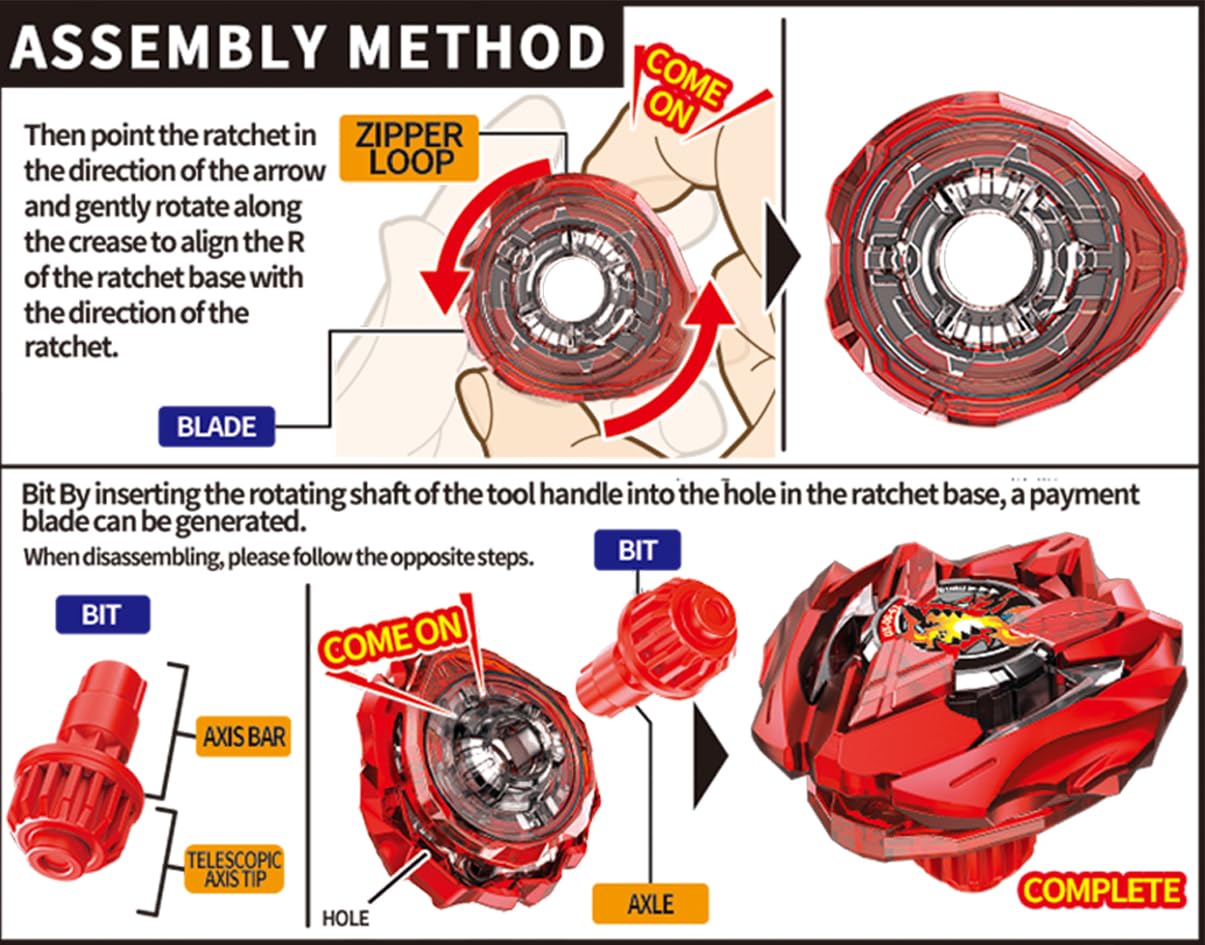 DEZAWRTY Gyro X Set – Right-Spin Starter Pack with X String Launcher for Beystadium X