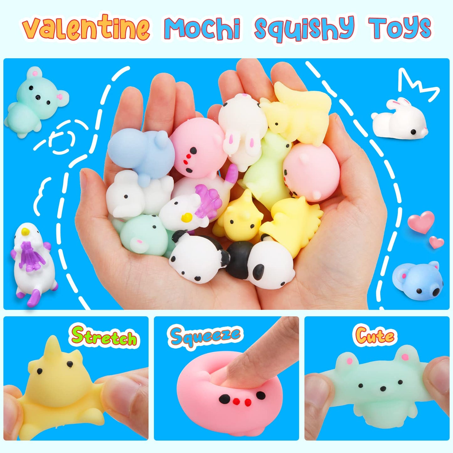 DG-Direct: 30-Pack Valentine's Day Cards with Mochi Squishy Toys