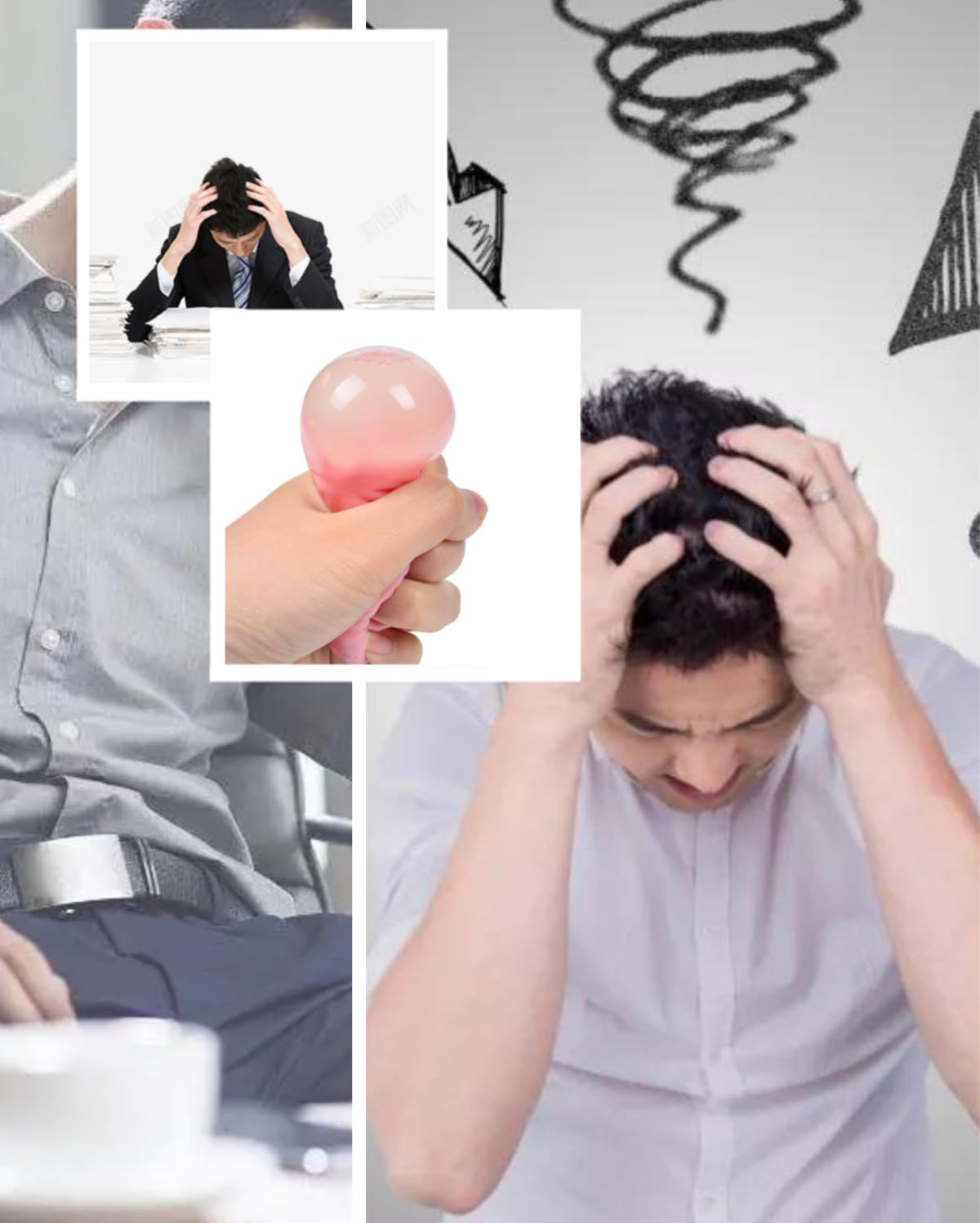Dhjrefhhd Squishy Brain Fidget Ball – Stress-Relief Sensory Toy for Adults