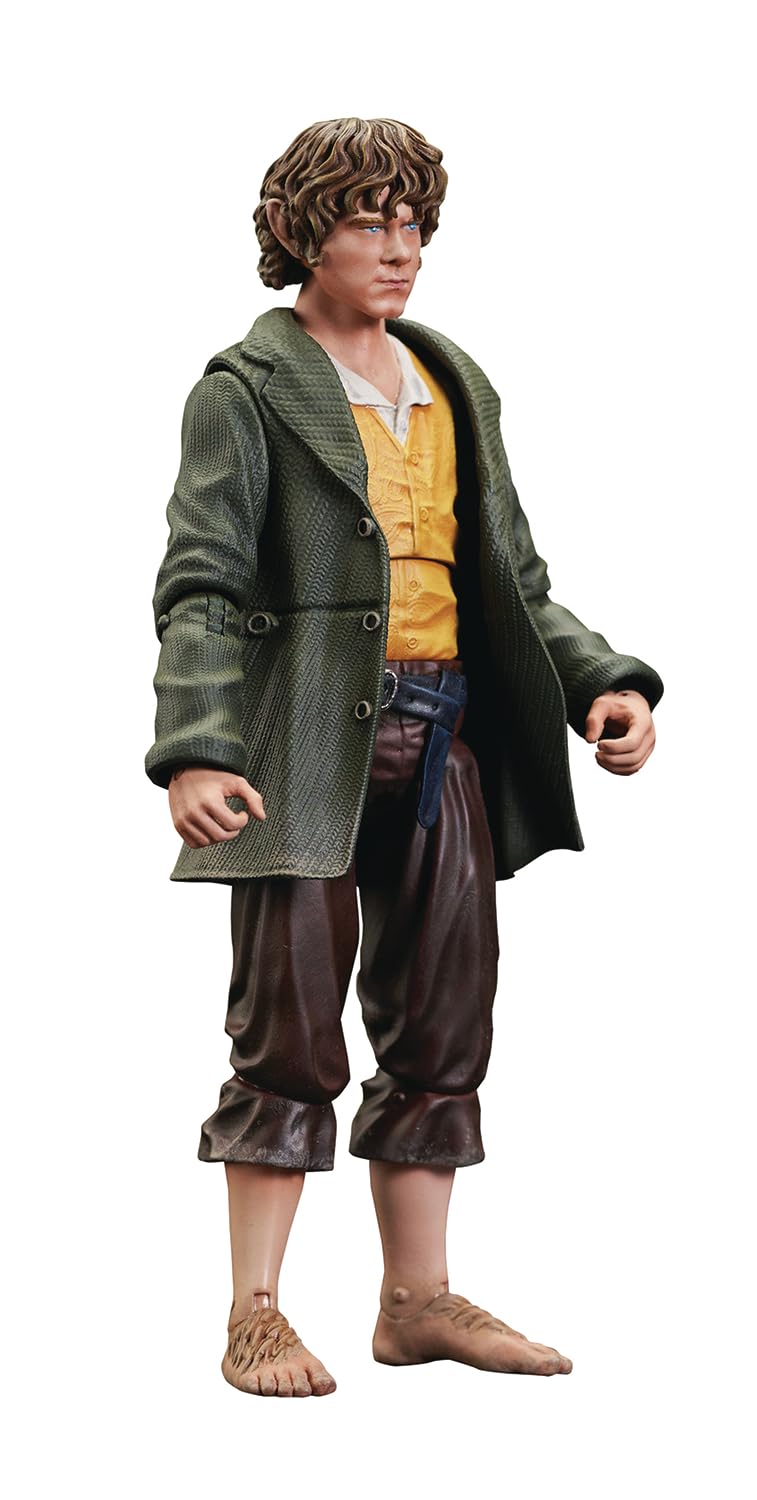 Diamond Select Toys The Lord of the Rings Merry Series 7 Deluxe Action Figure – Merry & Pippin, 4-Inch Hobbits
